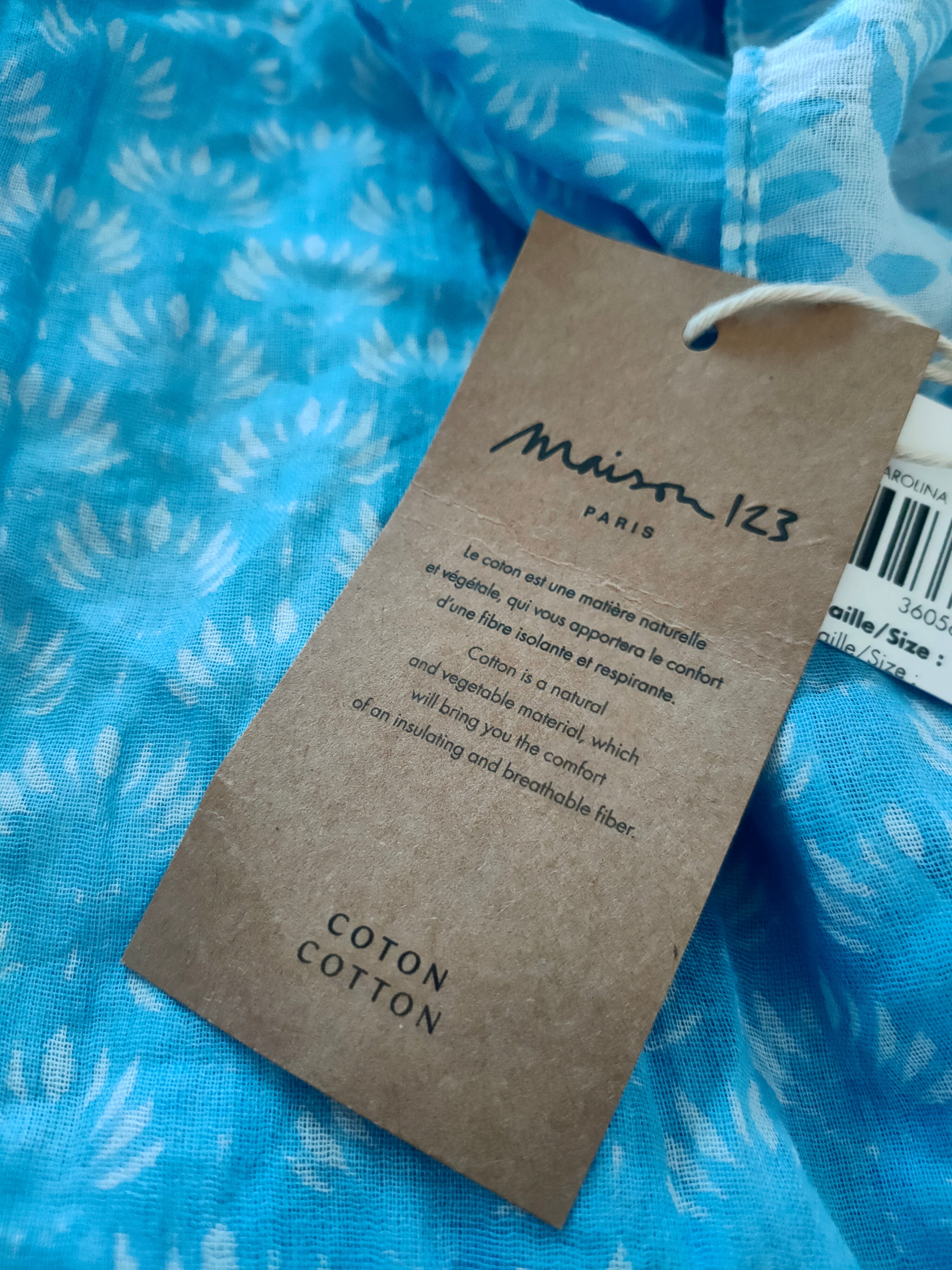 Foulard écharpe coton Maison 123