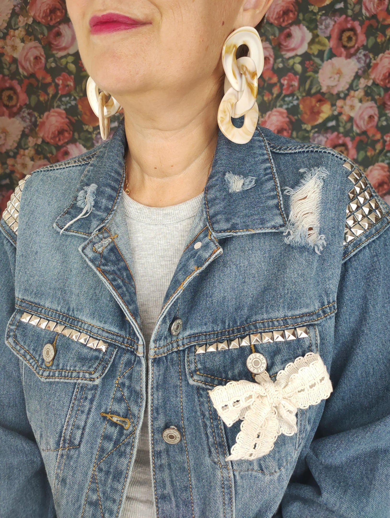 Veste denim longue custo