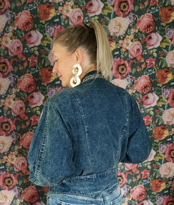 Perfecto vintage denim broderie